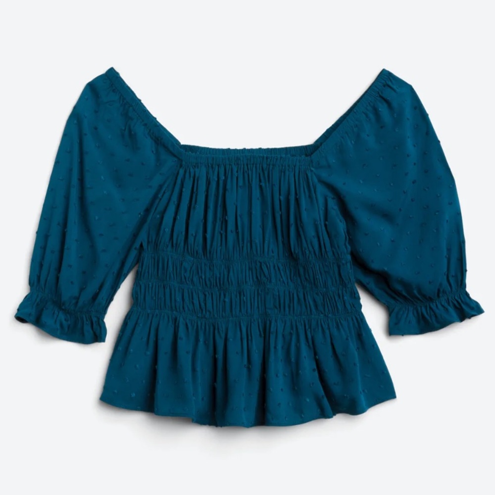 Nine Britton Rory Clip Dot Cropped Blouse